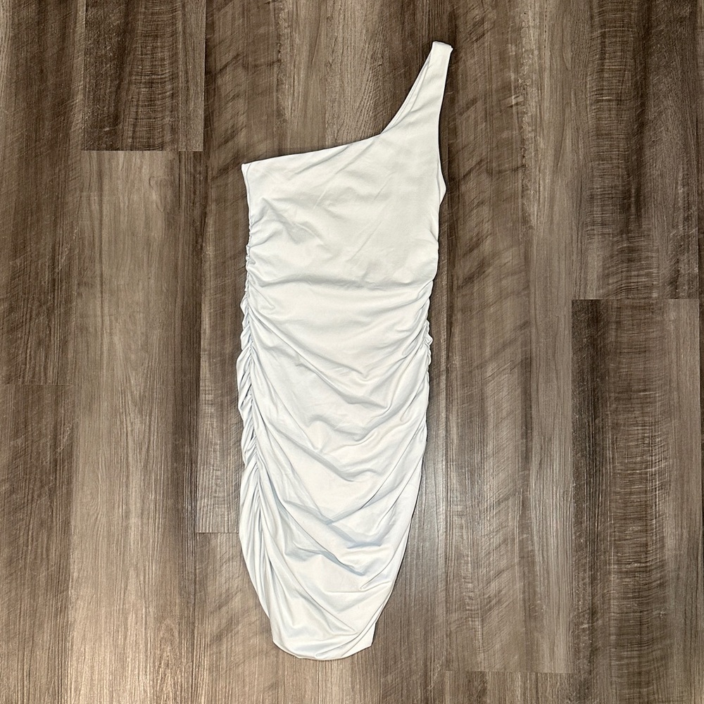 Babaton Beverly Ruched One Shoulder Contour Dress - Small